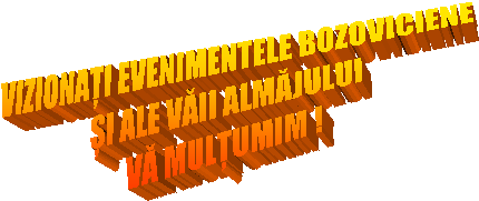 VIZIONAȚI EVENIMENTELE BOZOVICIENE
ȘI ALE VĂII ALMĂJULUI
VĂ MULȚUMIM !